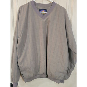 Sun Mountain VTG Golf Mens V Neck Pullover Plaid Size Large